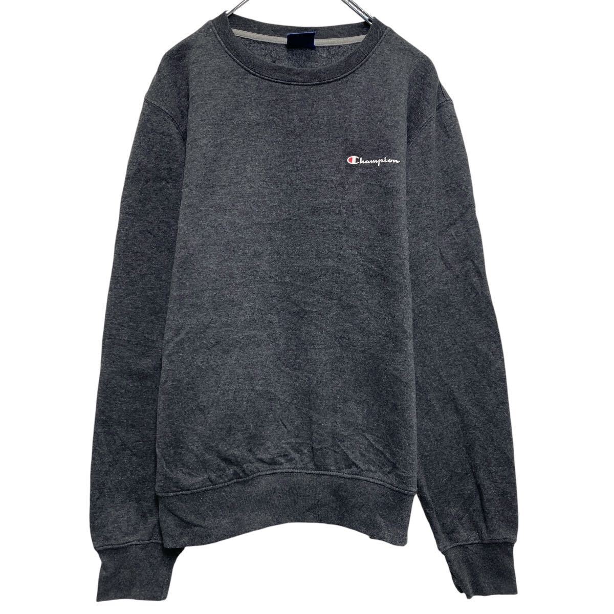 Hawaiian - 【中古】【古着】 champion プリント スウェット トレーナー チャンピオン S ダークグレー 裏起毛 古着卸 アメリカ仕入 a610-5034