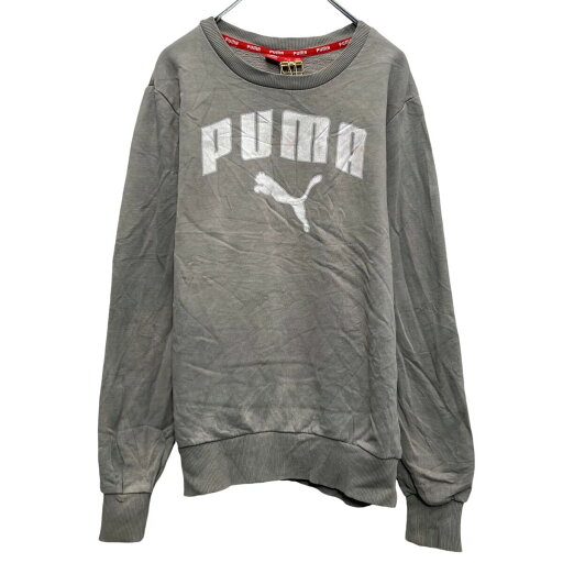 【中古】【古着】 PUMA プリント スウェット トレーナー プーマ S グレー プルオーバー 裏起毛 古着卸 アメリカ仕入 a610-5126 【中古】【古着】 PUMA プリント スウェット トレーナー プーマ S グレー プルオーバー 裏起毛 古着卸 アメリカ仕入 a610-5126