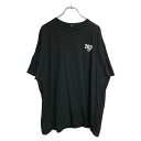 【中古】【古着】 tultex 半袖 プリント Tシャツ XXLサイズ ビッグサイズ ブラック コットン 古着卸 アメリカ仕入 t2410-3008