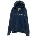 【中古】【古着】 EASTON ロゴスウェット トレーナー 160~ キッズ ネイビー ホッケー レースアップ プルオーバー 裏起毛 古着卸 アメリカ仕入 a610-5277