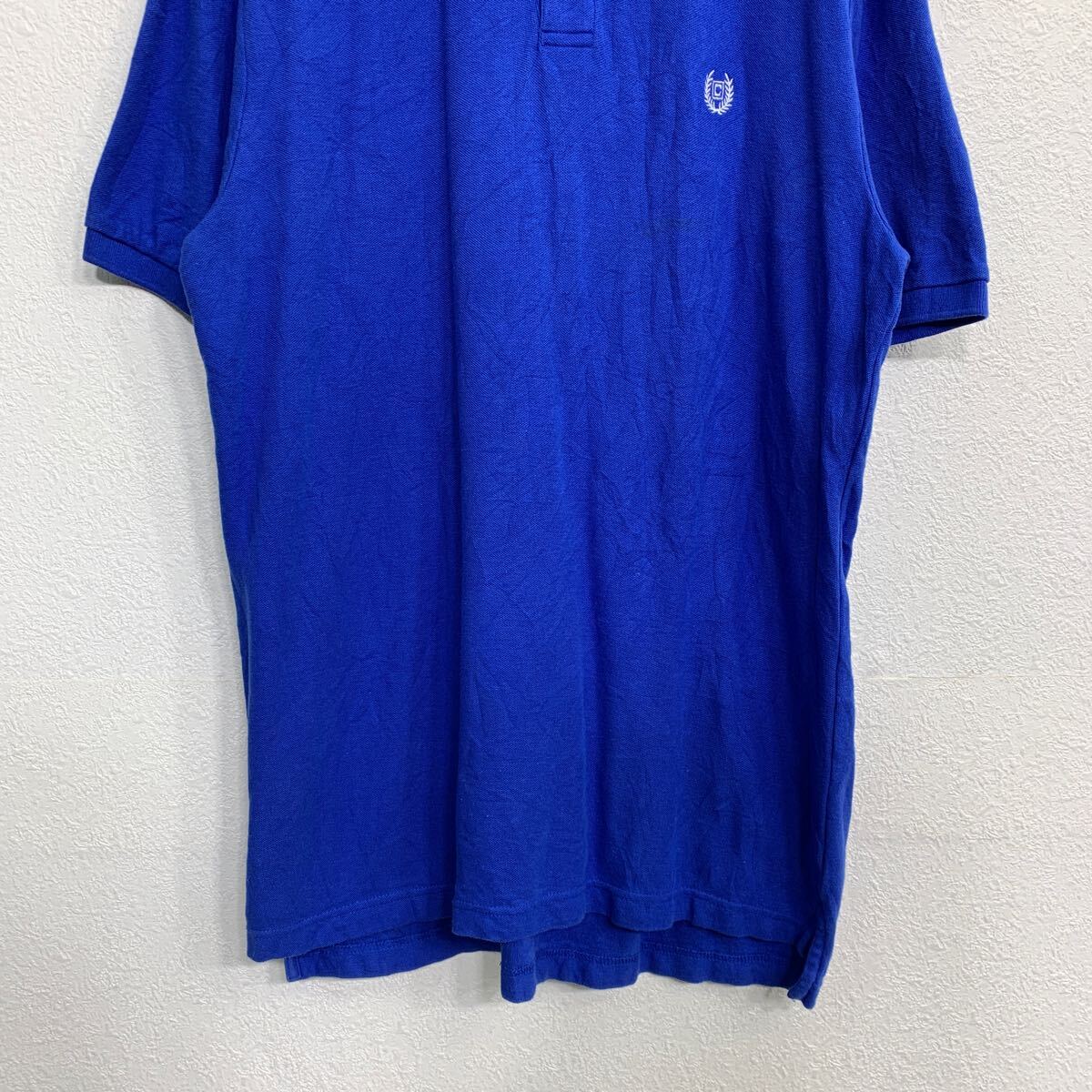【中古】【古着】 CHAMPS 半袖ポロシャツ エルサイズ チャップス ブルー コットン 古着卸 アメリカ仕入 t2410-3036