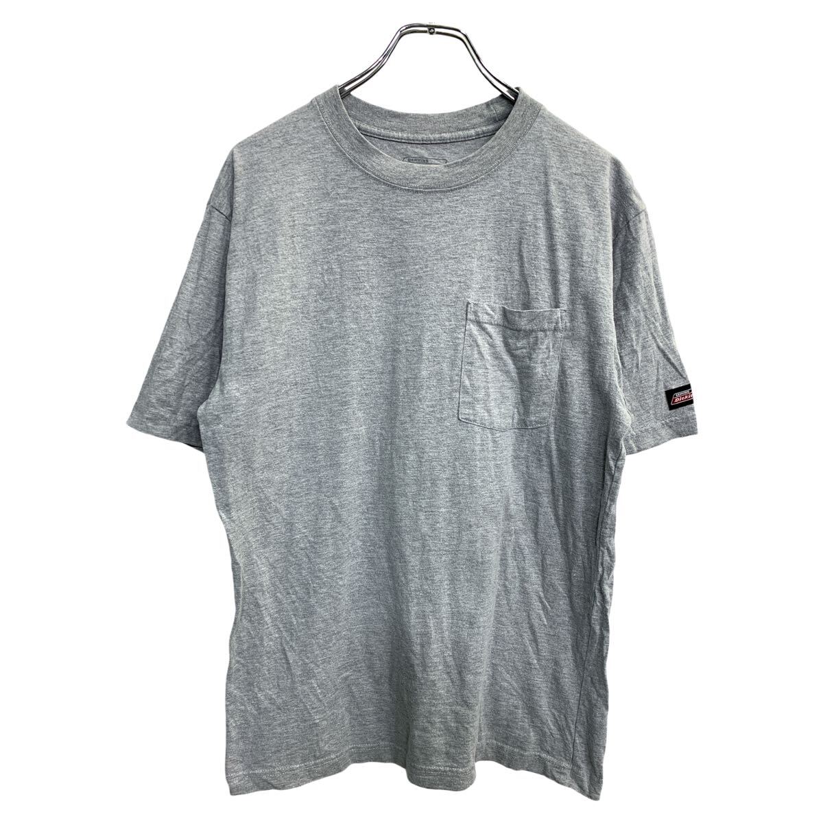 【中古】【古着】 Dickies 半袖 ポケットTシャツ Mサイズ ディッキーズ グレー コットン 古着卸 アメリカ仕入 t2410-3079