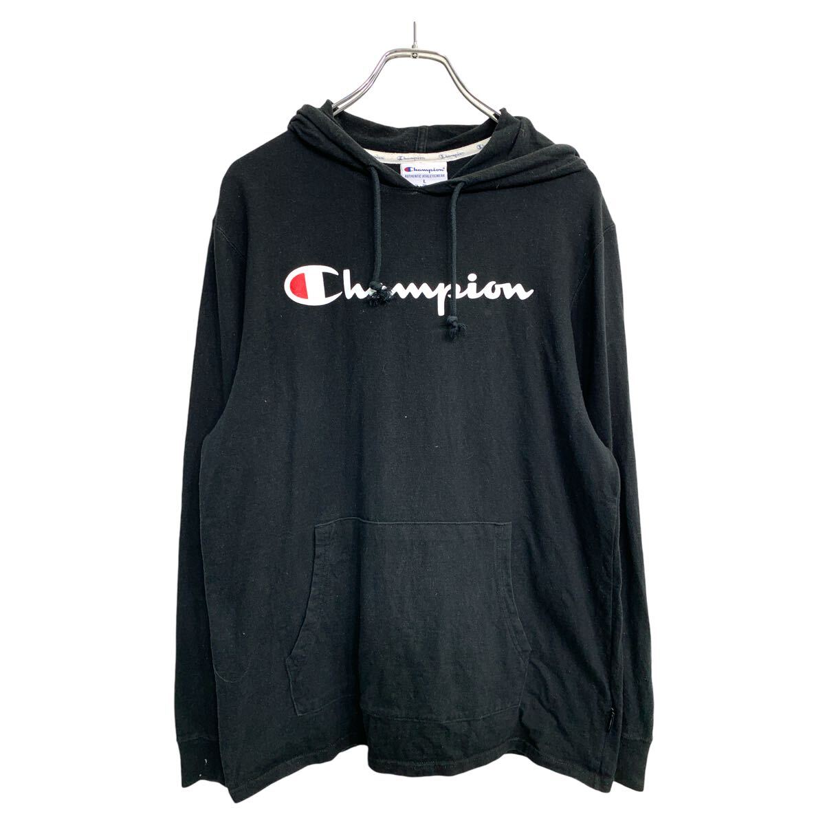 【中古】【古着】 Champion パーカー Lサイズ チャンピオン ブラック 古着卸 アメリカ仕入 t2410-3100