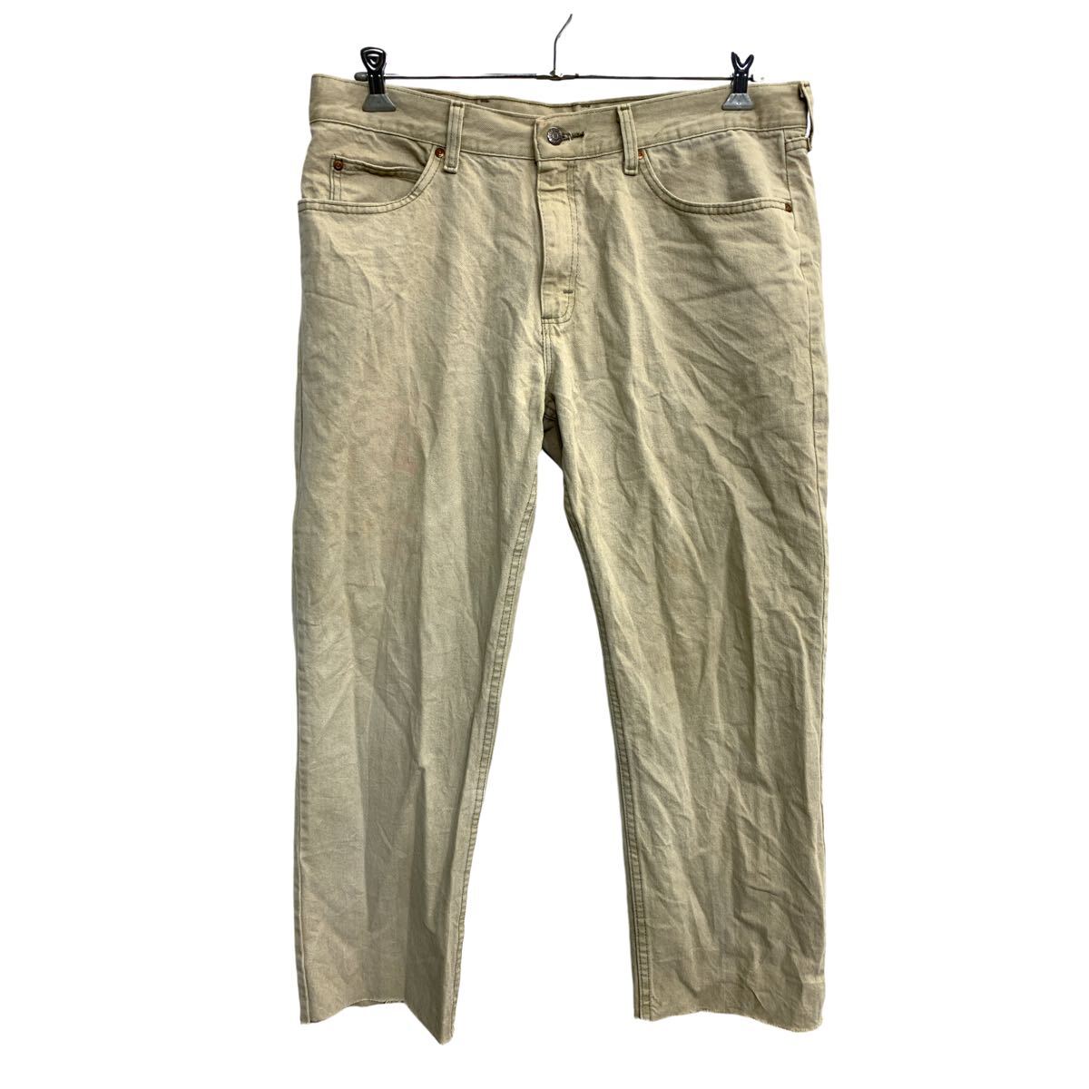 【中古】【古着】 Lee デニムパンツ W38 リー ビッグサイズ ベージュ コットン メキシコ製 古着卸 アメリカ仕入 2410-171