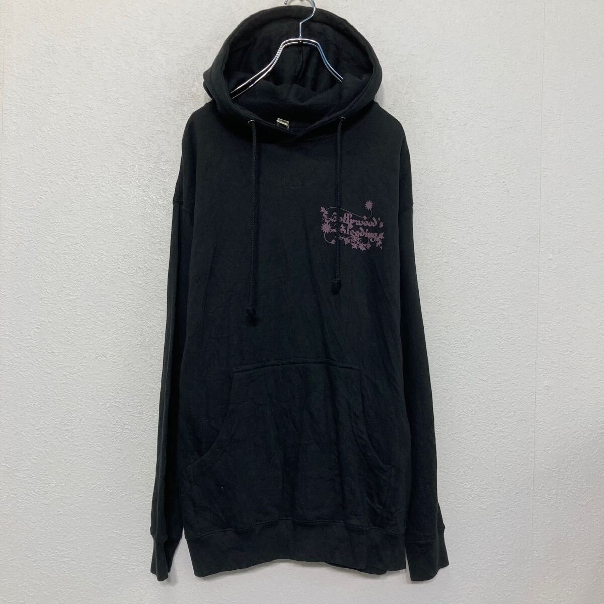 【中古】【古着】 INDEPENDENT プリント スウェット パーカー M ブラック プルオーバー バックプリント 古着卸 アメリカ仕入 a610-5587