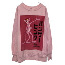 【中古】【古着】 Bershka PINK PANTHER プリント スウェット トレーナー XS ピンク キャラクター ピンクパンサー ベルシュカ 古着卸 アメリカ仕入 a610-5603
