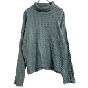 【中古】【古着】 ニット セーター レディース L~ くすみブルー タートルネック 古着卸 アメリカ仕入 a610-5639