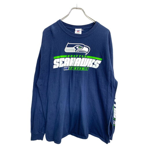 【中古】【古着】 NFL ロングTシャツ XLサイズ エヌエフエル ネイビー コットン 古着卸 アメリカ仕入 t2410-3118 【中古】【古着】 NFL ロングTシャツ XLサイズ エヌエフエル ネイビー コットン 古着卸 アメリカ仕入 t2410-3118