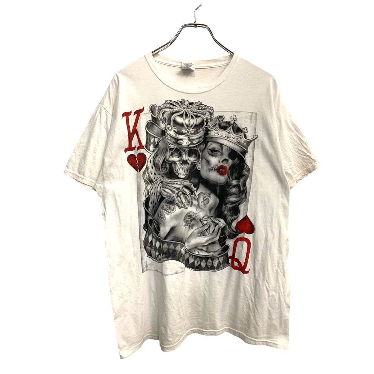 【中古】【古着】 JERZEES 半袖 プリント Tシャツ Lサイズ ジャージーズ ホワイト コットン 古着卸 アメリカ仕入 t2410-3143