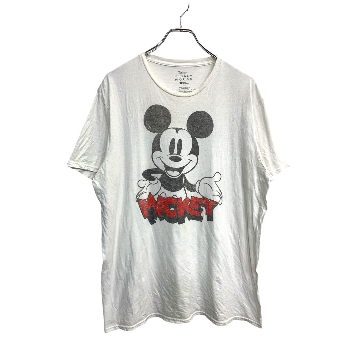 【中古】【古着】 Disney 半袖 プリント キャラクター Tシャツ Lサイズ ディズニー ミッキー ホワイト コットン 古着卸 アメリカ仕入 t2410-3147