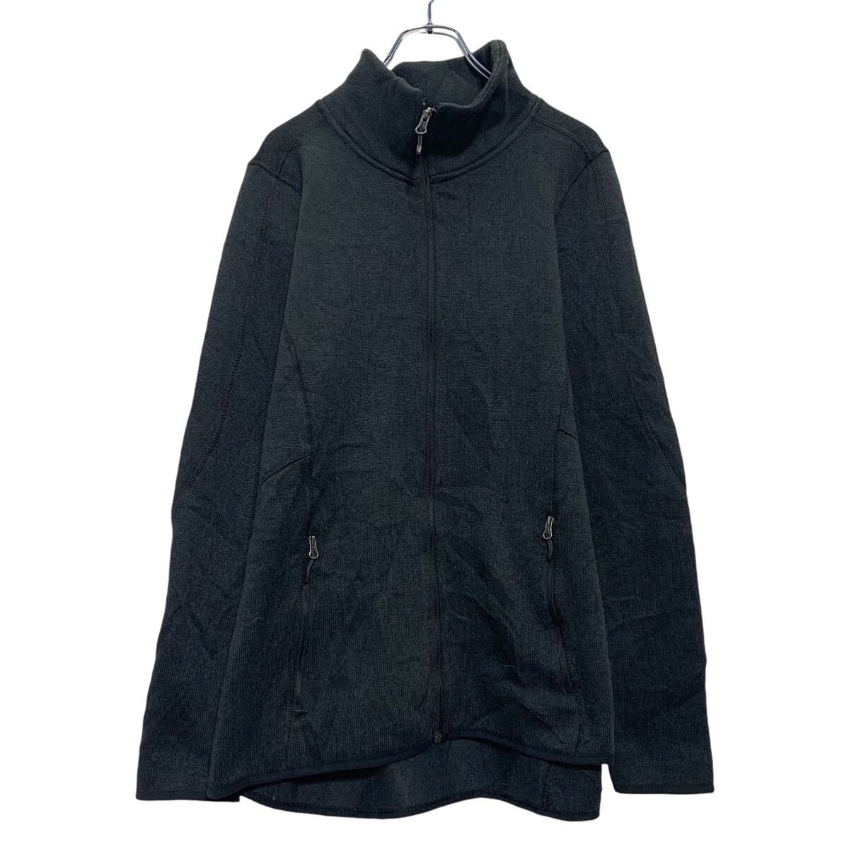 【中古】【古着】 Champion 無地 スウェット トレーナー チャンピオン XXL ブラック フルジップ ビッグサイズ ハイネック 古着卸 アメリカ仕入 a610-5697