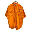 【中古】【古着】 Columbia 半袖シャツ Mサイズ コロンビア フィッシングシャツ オレンジ 古着卸 アメリカ仕入 t2410-3190