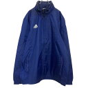 【中古】【古着】 adidas ジップアップ ナイロンジャケット XL ネイビー アディダス ビッグサイズ ウィンドブレーカー 古着卸 アメリカ仕入 a610-5908