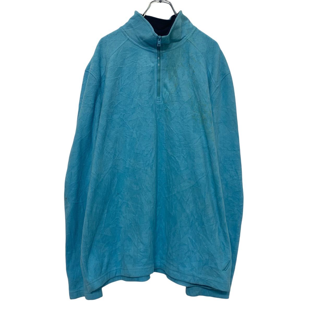 Rakuten - 【中古】【古着】 NAUTICA 無地 フリース ジャケット ノーティカ XL ライトブルー ハーフジップ ビッグサイズ アウトドア 古着卸 アメリカ仕入 a610-6074