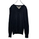 【中古】【古着】 TOMMY HILFIGER ウールニット セーター レディース M ネイビー トミーヒルフィガー Vネック 古着卸 アメリカ仕入 a610-6088