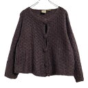 【中古】【古着】 Boundary Waters モヘア混 ニット セーター カーディガン レディース M ブラウン 古着卸 アメリカ仕入 a610-6430