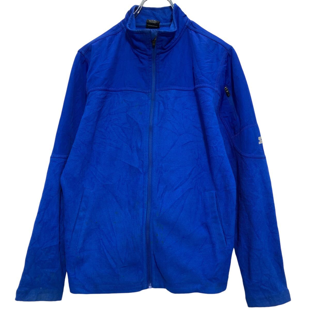 【中古】【古着】 STARTER ジップアップ フリースジャケット キッズ XL 160〜 ブルー スターター ナイロン切替 古着卸 アメリカ仕入 a610-6...