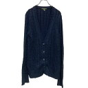 【中古】【古着】 Eddie Bauer コットンニット セーター カーディガン レディース LT ネイビー 透かし編み エディーバウアー 古着卸 アメリカ仕入 a610-6557