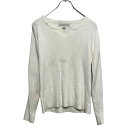 【中古】【古着】 TOMMY HILFIGER コットンニット セーター レディース M ホワイト トミーヒルフィガー 袖ライン 古着卸 アメリカ仕入 a610-6699