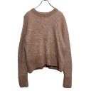 【中古】【古着】 WEEK DAY モヘア混紡 ニット セーター レディース S ピンクベージュ 無地 古着卸 アメリカ仕入 a610-6706