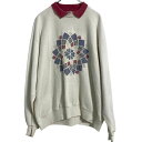 【中古】【古着】 JERZEES 刺繍 スウェット トレーナー ジャージーズ レディース L ホワイト 襟付き 裏起毛 90s 古着卸 アメリカ仕入 a610-...