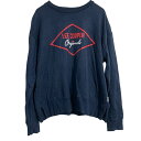 【中古】【古着】 Lee cooper プリント スウェット トレーナー キッズ XL ネイビー ロゴ 裏起毛 プルオーバー 古着卸 アメリカ仕入 a610-7...