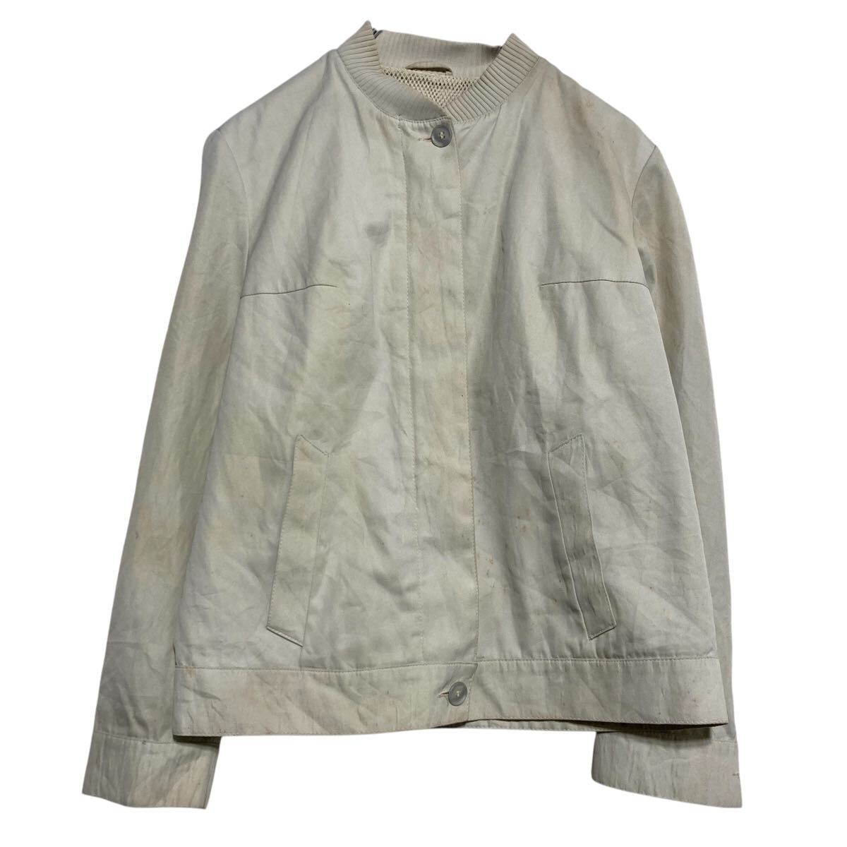 Other Jackets Jumpers - 【中古】【古着】 ジャケット レディース M~ ホワイト ベージュ フルジップ ボタン シンプル ヨーク 古着卸 アメリカ仕入 a610-7274