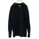 【中古】【古着】 SENSITIVE ウール混紡 ニット セーター カーディガン レディース XL~ ブラック 古着卸 アメリカ仕入 a610-7385