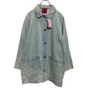 【中古】【古着】 CAROL'S Denims デニムジャケット レディース XL ライトブルー 花柄刺繍 タグ付き 古着卸 アメリカ仕入 a610-7409