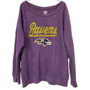【中古】【古着】 NFL プリント スウェット トレーナー エヌエフエル レディース XL パープル プルオーバー ビッグサイズ 古着卸 アメリカ仕入 a610-7481