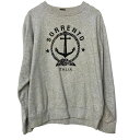 【中古】【古着】 DESIDERIO プリント スウェット トレーナー レディース M ライトグレー イタリア製 古着卸 アメリカ仕入 a610-7483