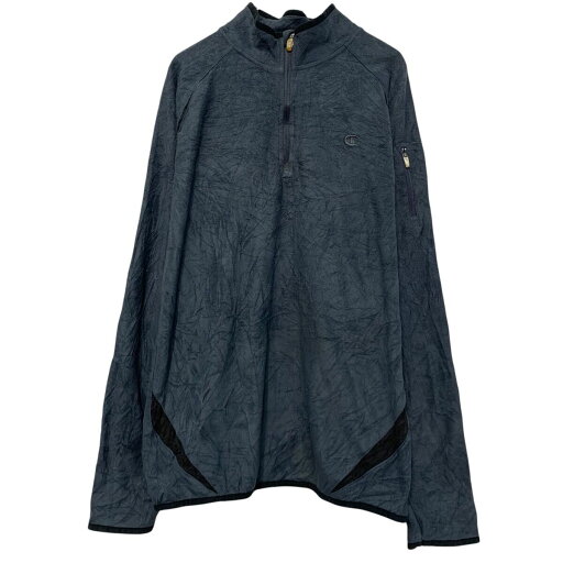 【中古】【古着】 Champion フリース ジャケット チャンピオン L ダークグレー ハーフジップ ラグラン ワンポイント ロゴ 古着卸 アメリカ仕入 a610-7496 【中古】【古着】 Champion フリース ジャケット チャンピオン L ダークグレー ハーフジップ ラグラン ワンポイント ロゴ 古着卸 アメリカ仕入 a610-7496
