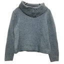 【中古】【古着】 タートルネック ニット セーター レディース M~ ブルーグレー 短丈 古着卸 アメリカ仕入 a610-7553