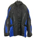 【中古】【古着】 AQUA PORE モーターサイクルジャケット 2XL ブラック ブルー ビッグサイズ バイク レーシングジャケット 古着卸 アメリカ仕入 a610-7605