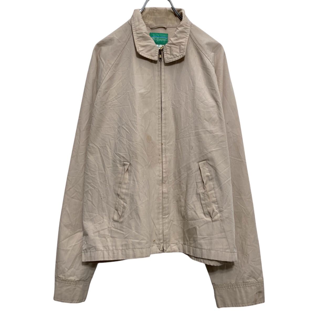  On Course ジャケット L ベージュ スイングトップ ブルゾン フルジップ 古着卸 アメリカ仕入 a610-7627