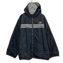 【中古】【古着】 adidas ナイロン ダウン ジャケット アディダス キッズ L ブラック グレー リバーシブル ブルゾン 古着卸 アメリカ仕入 a610-...