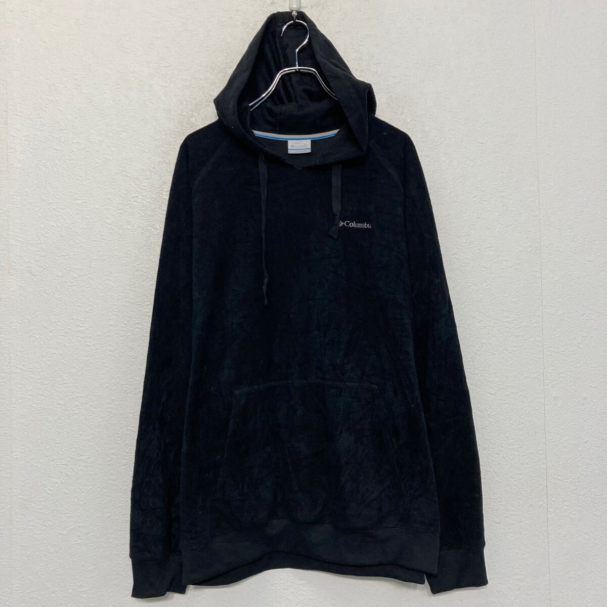 【中古】【古着】 Columbia ロゴスウェット パーカー コロンビア XL ブラック ビッグサイズ フリース素材 古着卸 アメリカ仕入 a610-7690