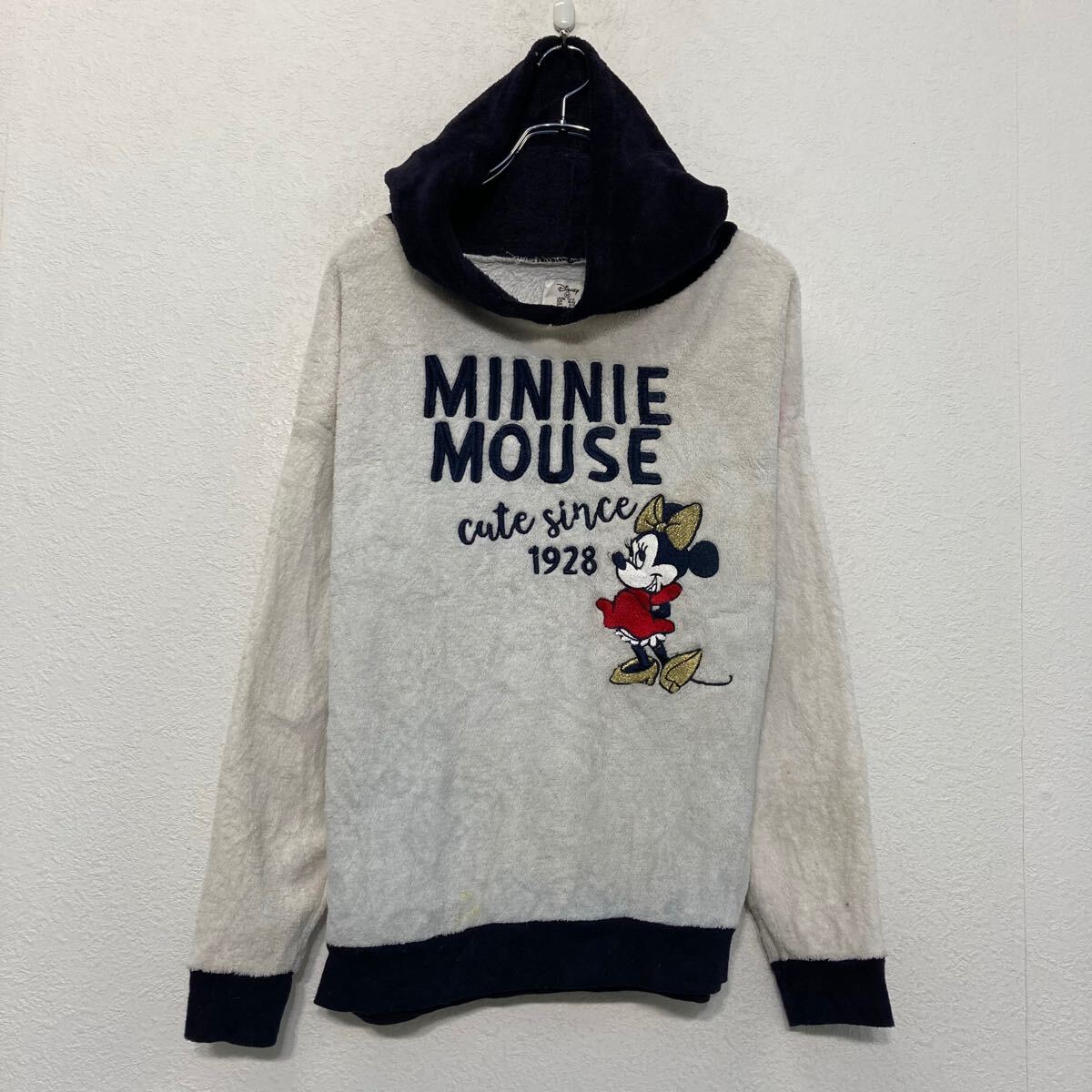 【中古】【古着】 Disney キャラクタースウェット パーカー ディズニー M ホワイト...
