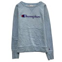 【中古】【古着】 champion ロゴスウェット トレーナー チャンピオン XS ライトブルー ラグラン レディース 古着卸 アメリカ仕入 a610-7706