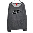 【中古】【古着】 NIKE ロゴスウェット トレーナー ナイキ S ダークグレー プルオーバー レディース 古着卸 アメリカ仕入 a610-7708