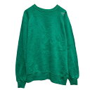 【中古】【古着】 Hanes プリントスウェット トレーナー ヘインズ レディース L グリーン ラグラン プルオーバー 古着卸 アメリカ仕入 a610-7713