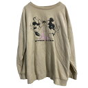 【中古】【古着】 Disney プリントスウェット トレーナー ディズニー レディース L ベージュ プルオーバー 古着卸 アメリカ仕入 a610-7732