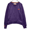 【中古】【古着】 superdry ロゴスウェット トレーナー スーパードライ M パープル レディース プルオーバー 古着卸 アメリカ仕入 a610-7757