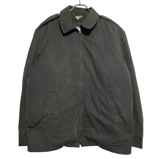 【中古】【古着】 ワークジャケット XL 程 ブラック ジップアップ エポレット ポケット付き 古着卸 アメリカ仕入 a610-7980 【中古】【古着】 ワークジャケット XL 程 ブラック ジップアップ エポレット ポケット付き 古着卸 アメリカ仕入 a610-7980