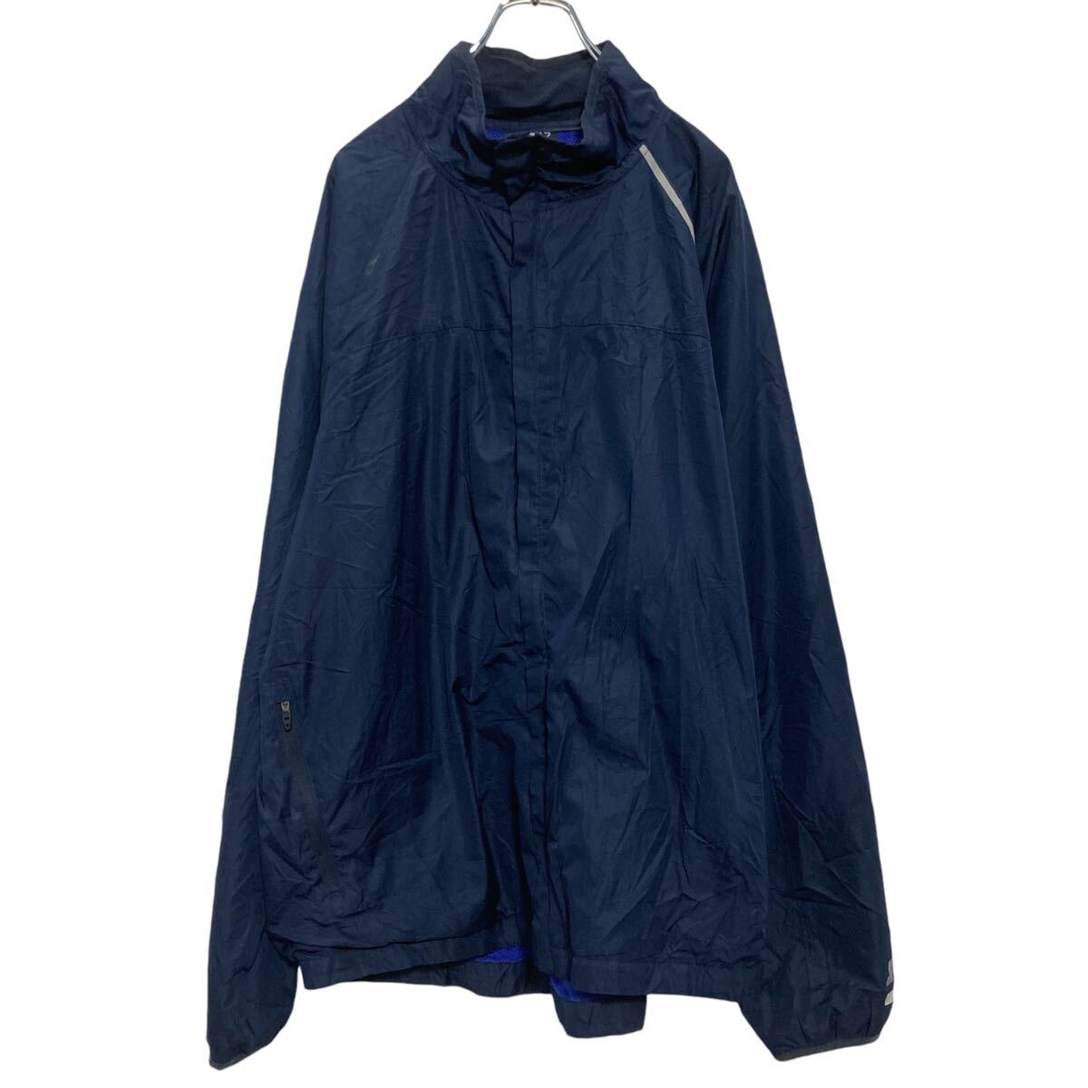 【中古】【古着】 STARTER ジップアップ ナイロンジャケット XL ネイビー スターター スポーツウェア 古着卸 アメリカ仕入 a610-8153