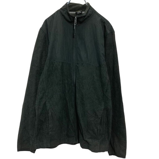 【中古】【古着】 ATHLETIC ジップアップ フリースジャケット M ブラック ナイロン切替 古着卸 アメリカ仕入 a610-8154 【中古】【古着】 ATHLETIC ジップアップ フリースジャケット M ブラック ナイロン切替 古着卸 アメリカ仕入 a610-8154