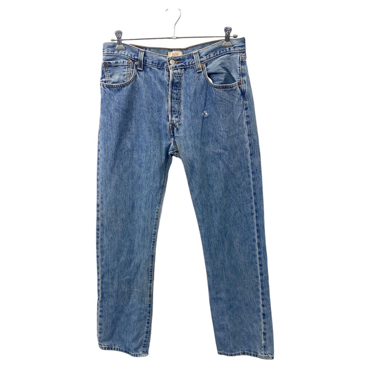 【中古】【古着】 Levi's 501 デニムパンツ W36相当 リーバイス ビッグサイズ メキシコ製 コットン ブルー系 古着卸 アメリカ仕入 2411-60
