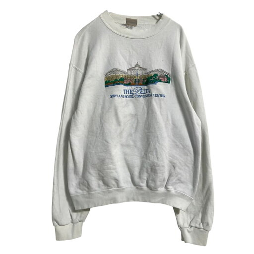 【中古】【古着】 TOP THREADS ロゴスウェット トレーナー M ホワイト アメリカ製 刺繍 古着卸 アメリカ仕入 a611-5037 【中古】【古着】 TOP THREADS ロゴスウェット トレーナー M ホワイト アメリカ製 刺繍 古着卸 アメリカ仕入 a611-5037