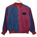 【中古】【古着】 RODEO ジャケット レディース M~ ボルドー ネイビー バッグプリント ブルゾン フルジップ 古着卸 アメリカ仕入 a611-5152