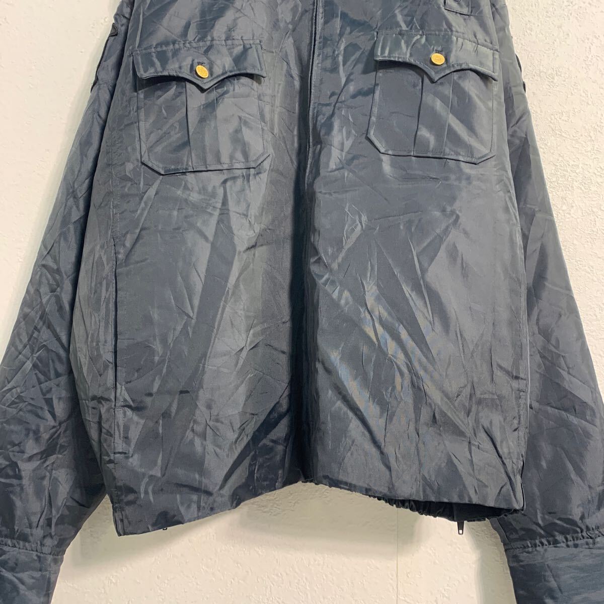 【中古】【古着】 ワークジャケット 2XL ブラック ジップアップ ビッグサイズ ワッペン 刺繍 ポケット付き 古着卸 アメリカ仕入 a611-5175